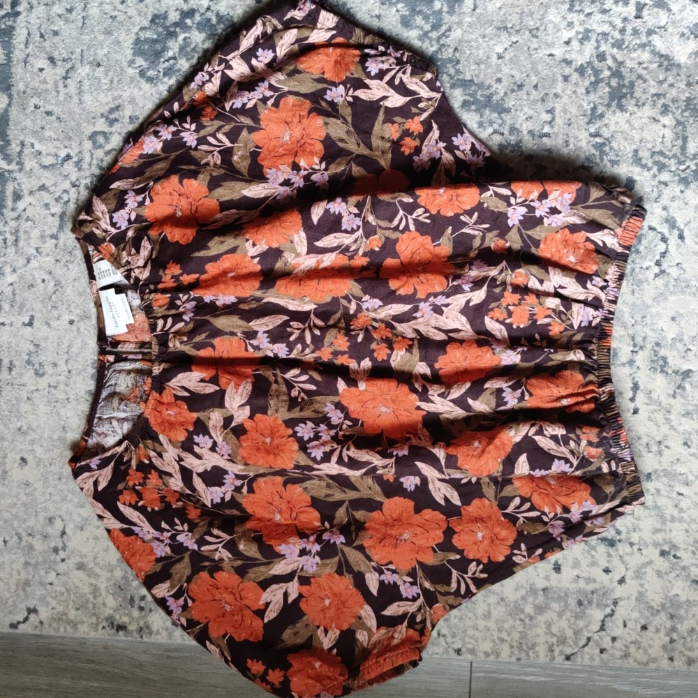 Haute Hippie linen crop top